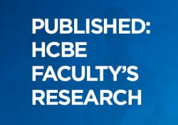 Published: HCBE Faculty's Research
